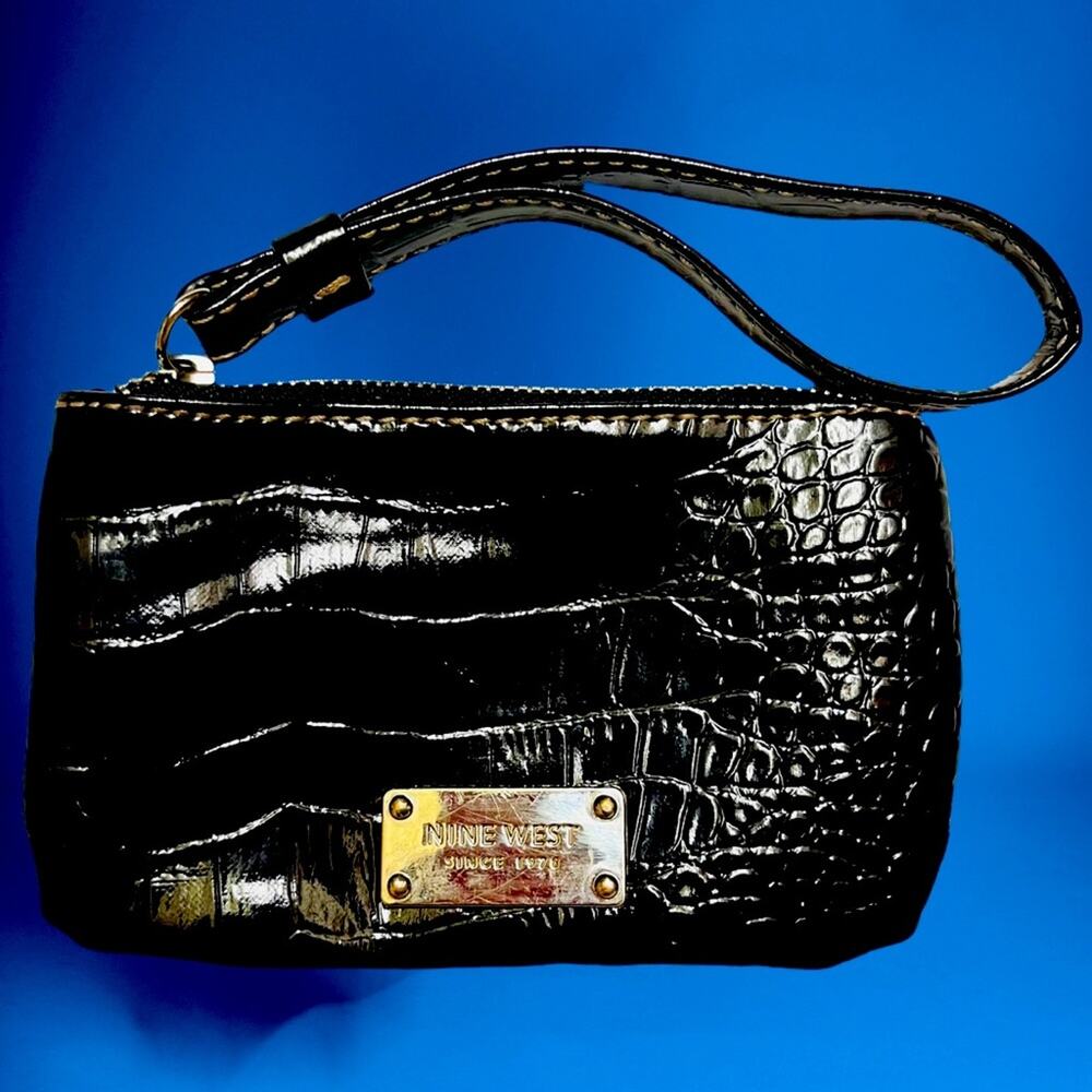 Nine West Patent Leather Mini Clutch wristlet